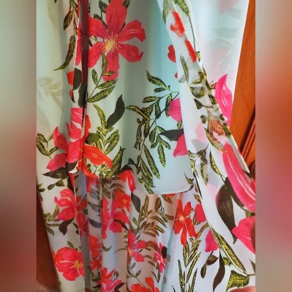 GUESS Tropical Floral Shorts Romper Maxi Dress - Picture 6 of 7